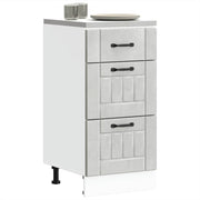 Lucca base cabinet reclaimed wood concrete grey