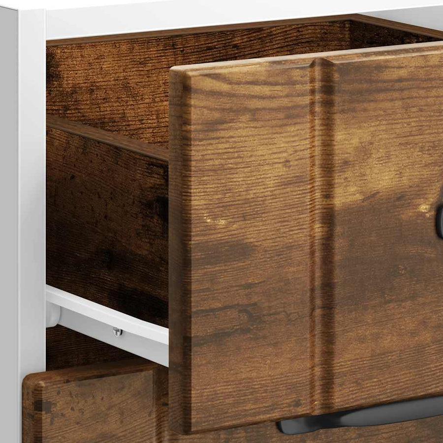 Keuken onderkast Lucca bewerkt hout gerookt eikenkleurig