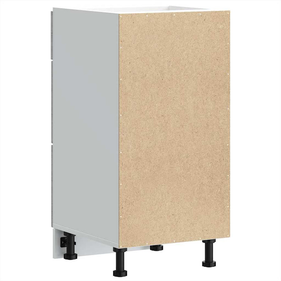 Keuken onderkast Lucca bewerkt hout grijs sonoma eikenkleur