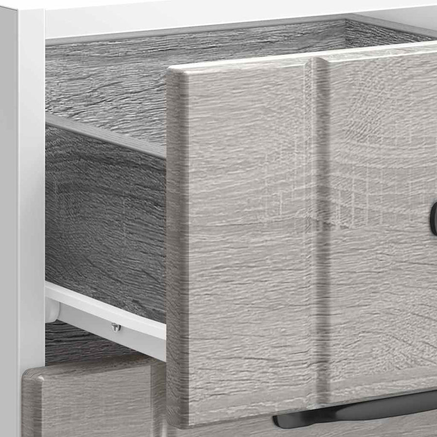 Keuken onderkast Lucca bewerkt hout grijs sonoma eikenkleur