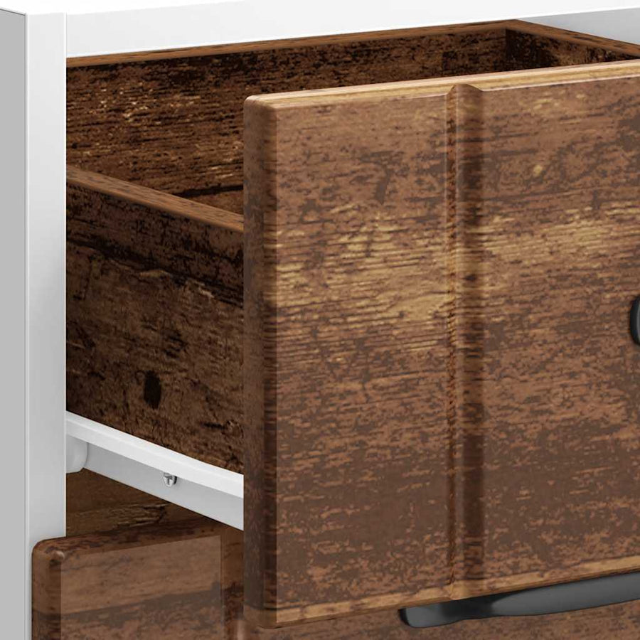 Keuken onderkast Lucca bewerkt hout oud houtkleurig