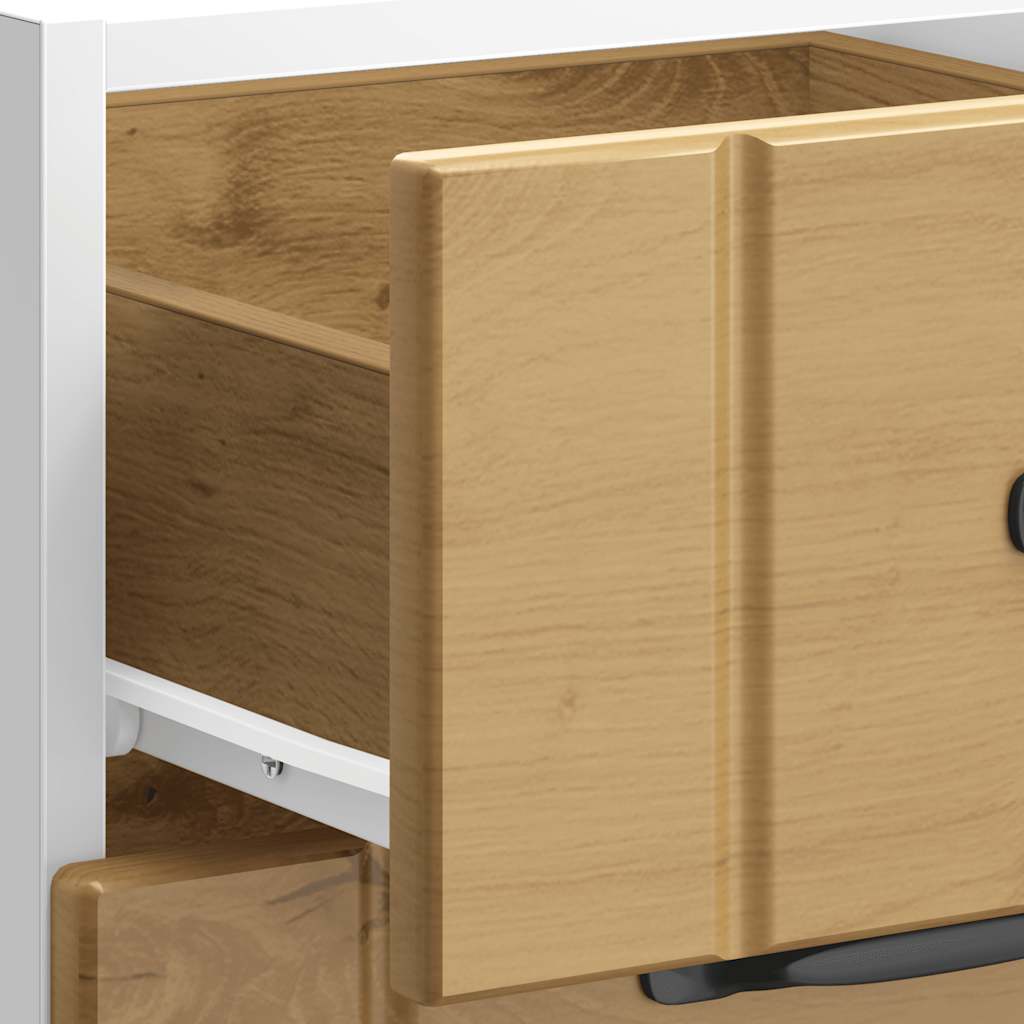 Keuken onderkast Lucca bewerkt hout artisanaal eikenkleur