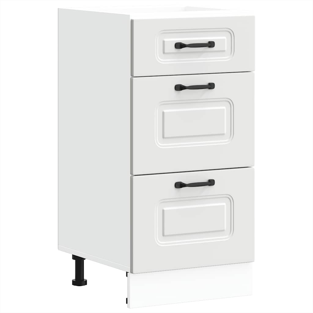 Keuken onderkast Kalmar bewerkt hout wit
