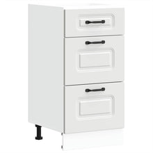Keuken onderkast Kalmar bewerkt hout wit
