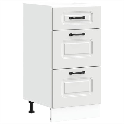 Keuken onderkast Kalmar bewerkt hout wit