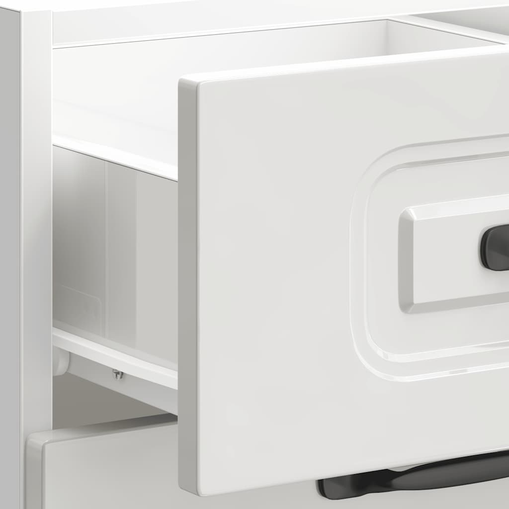 Keuken onderkast Kalmar bewerkt hout hoogglans wit