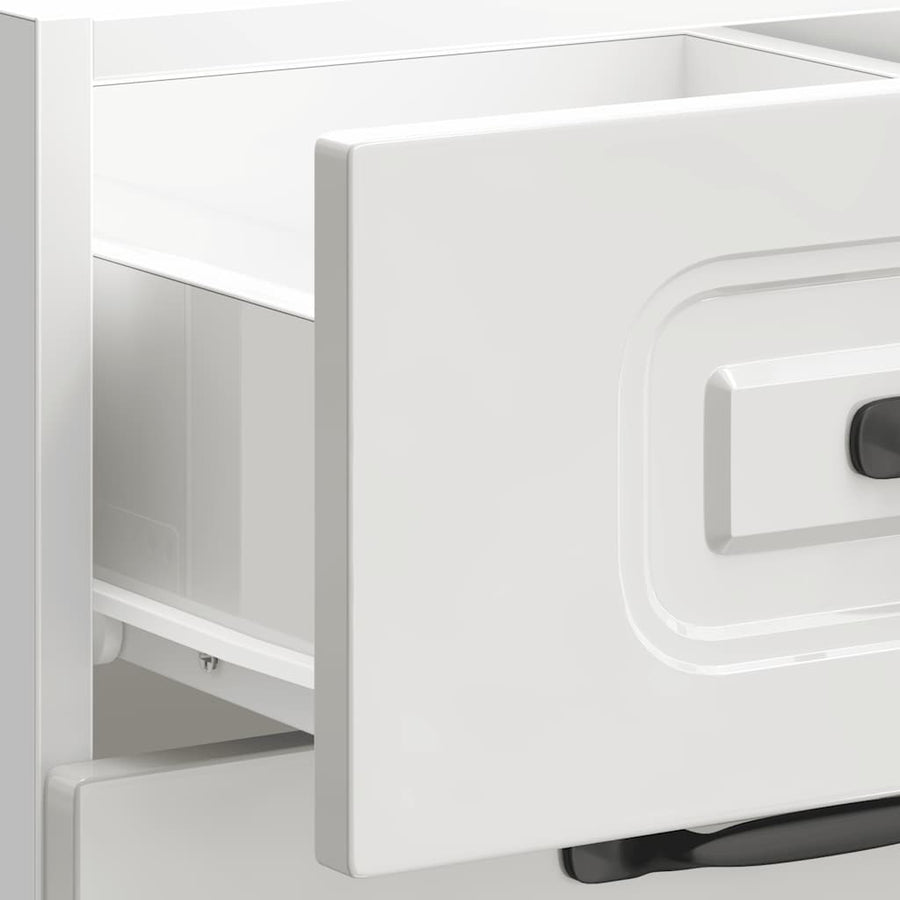 Keuken onderkast Kalmar bewerkt hout hoogglans wit