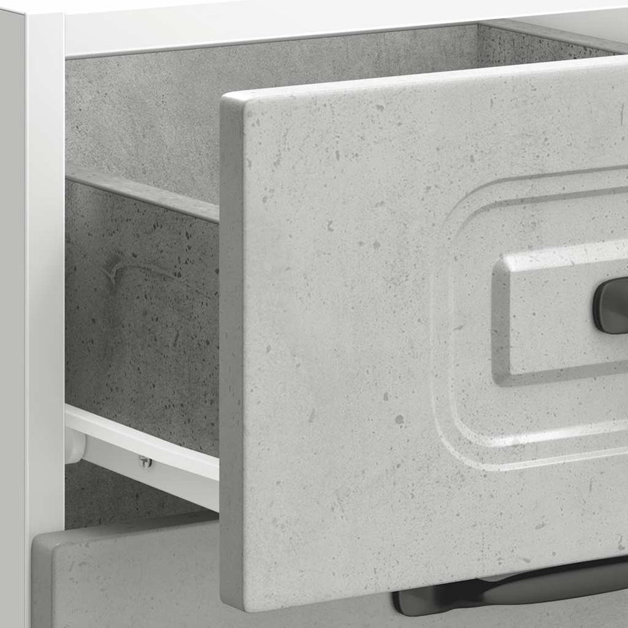 Keuken onderkast Kalmar bewerkt hout betongrijs