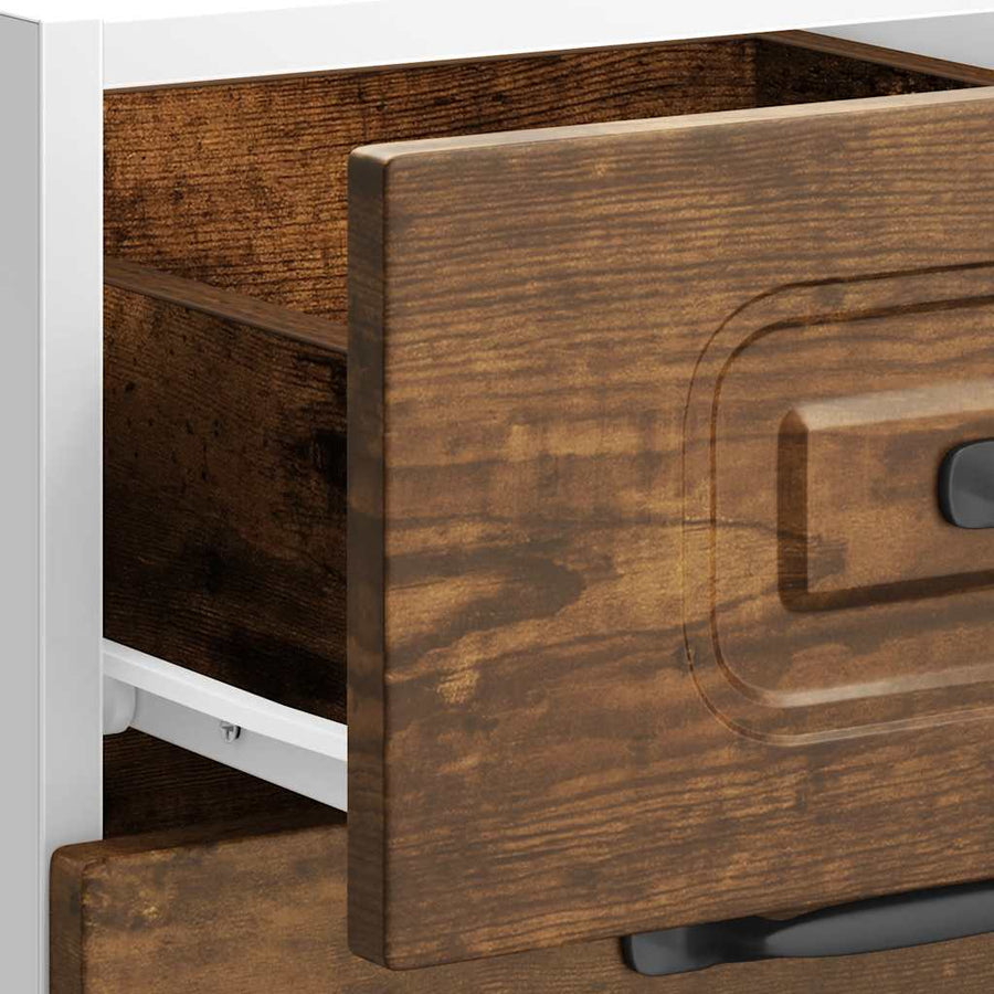 Keuken onderkast Kalmar bewerkt hout gerookt eikenkleurig