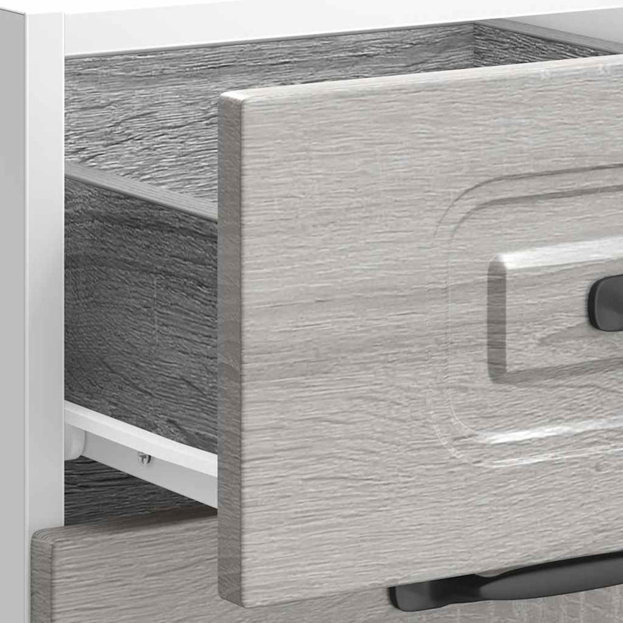 Keuken onderkast Kalmar bewerkt hout grijs sonoma eiken
