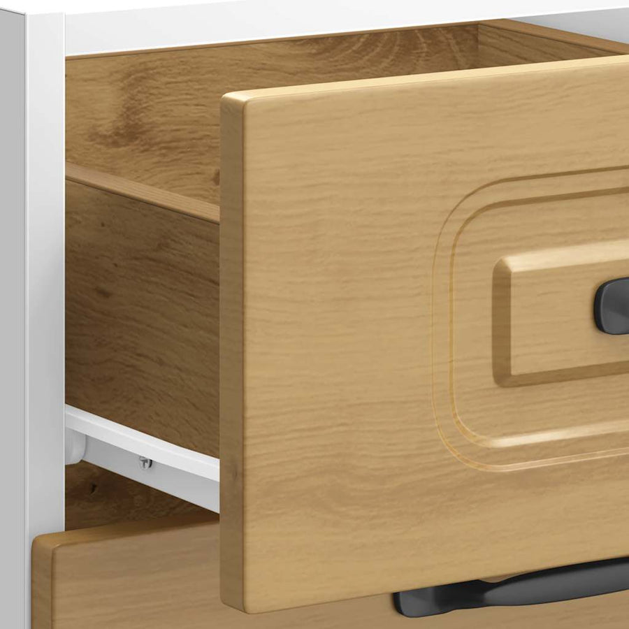 Keuken onderkast Kalmar bewerkt hout artisanaal eikenkleur