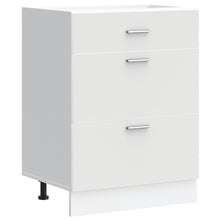 Keuken onderkast bewerkt hout wit