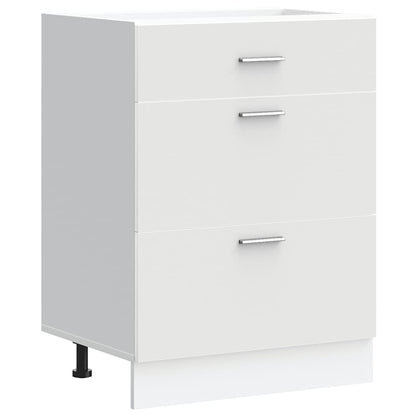 Keuken onderkast bewerkt hout wit