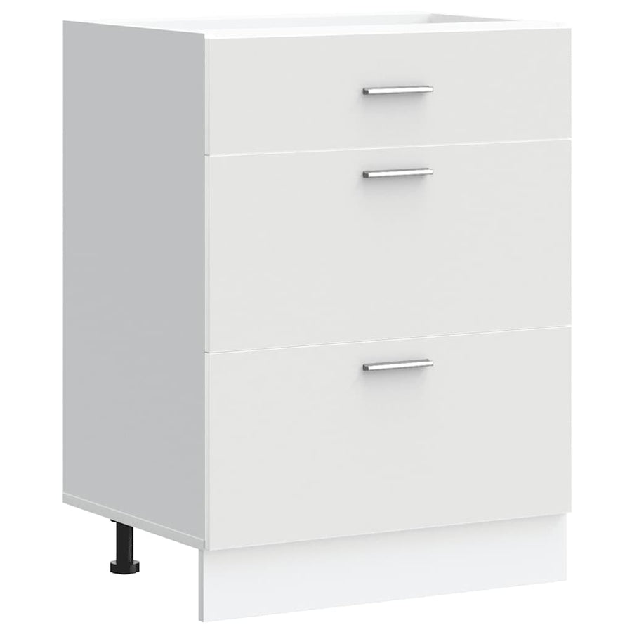 Keuken onderkast bewerkt hout wit