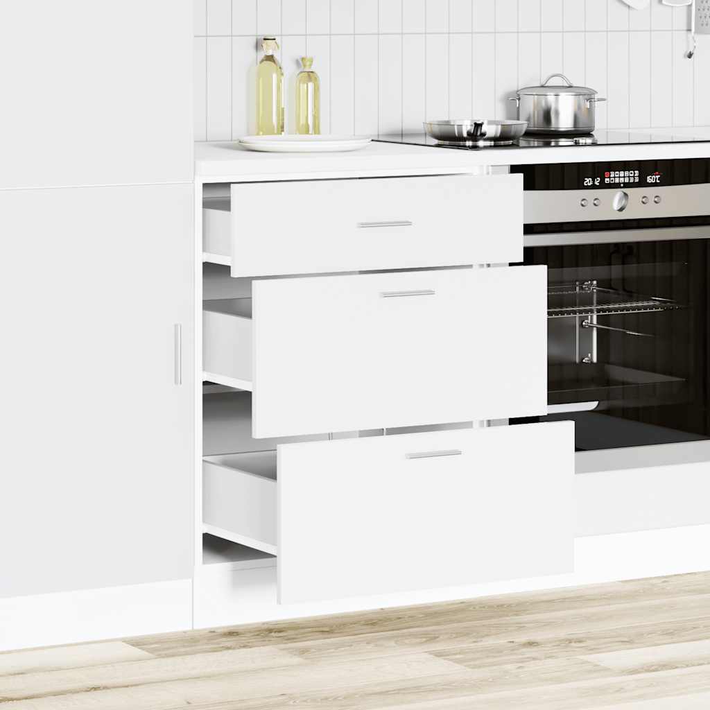 Keuken onderkast bewerkt hout wit
