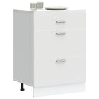 Keukenonderkast Lyon 60x46x81.5 cm bewerkt hout wit