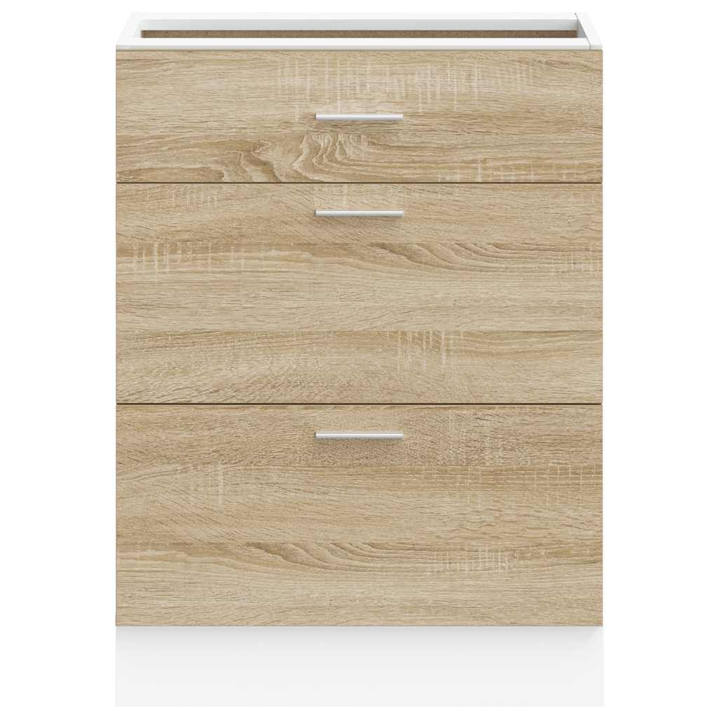 Onderkast Lyon bewerkt hout sonoma eikenkleurig