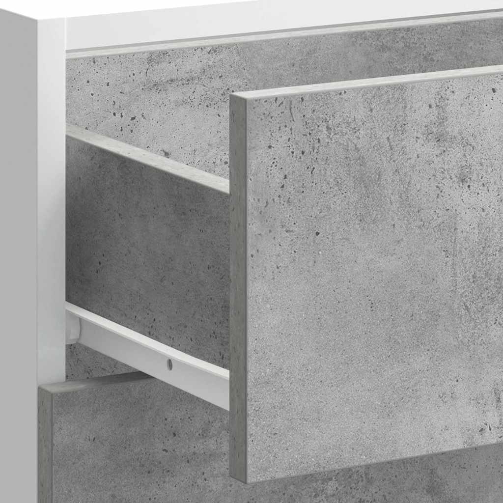 Keuken onderkast bewerkt hout betongrijs