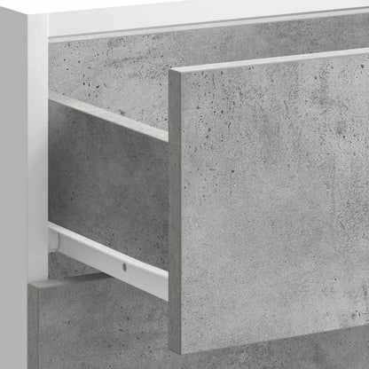 Keuken onderkast bewerkt hout betongrijs