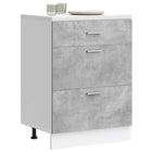 Base cabinet Lyon processed wood concrete grey