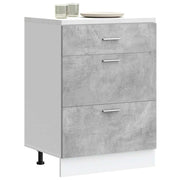 Base cabinet Lyon processed wood concrete grey