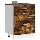 Lyon base cabinet treated wood smoked oak colour