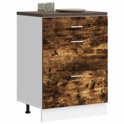 Lyon base cabinet treated wood smoked oak colour