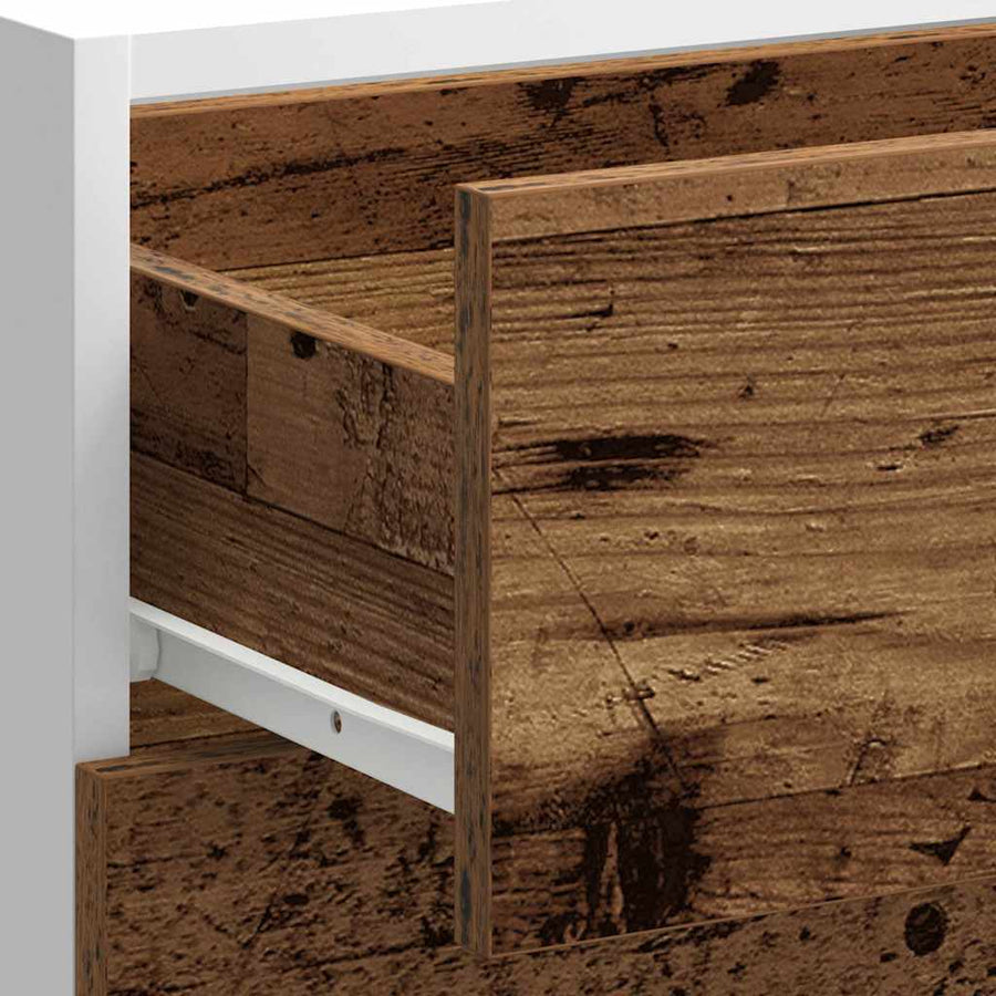 Keuken onderkast bewerkt hout oud houtkleurig