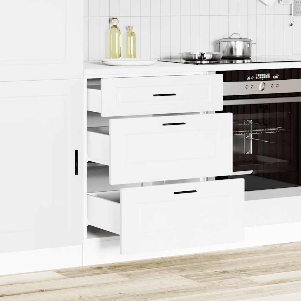 Keuken onderkast Porto bewerkt hout wit