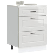 "Porto" High Gloss White Engineered Wood Base Cabinet