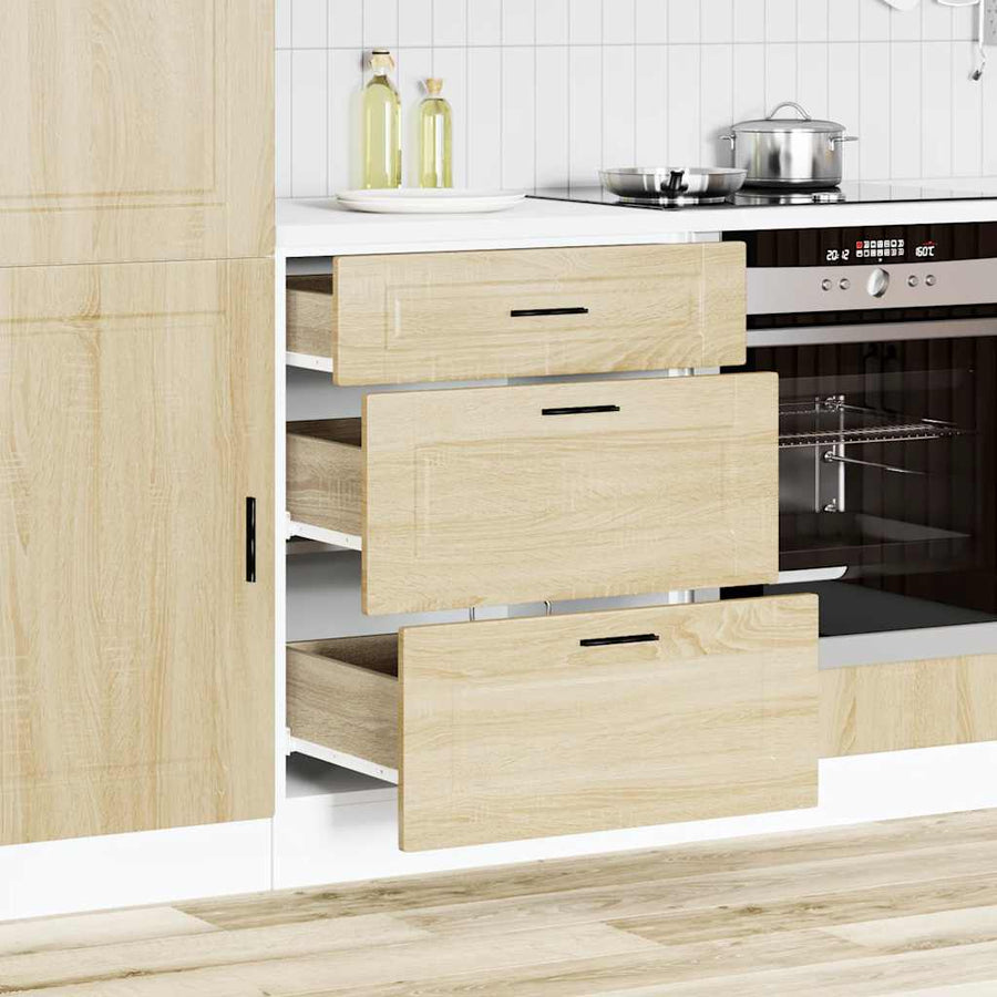 Keuken onderkast Porto bewerkt hout sonoma eikenkleurig