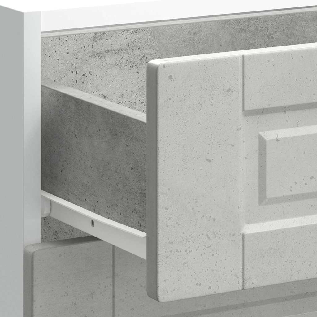 Keuken onderkast Porto bewerkt hout betongrijs
