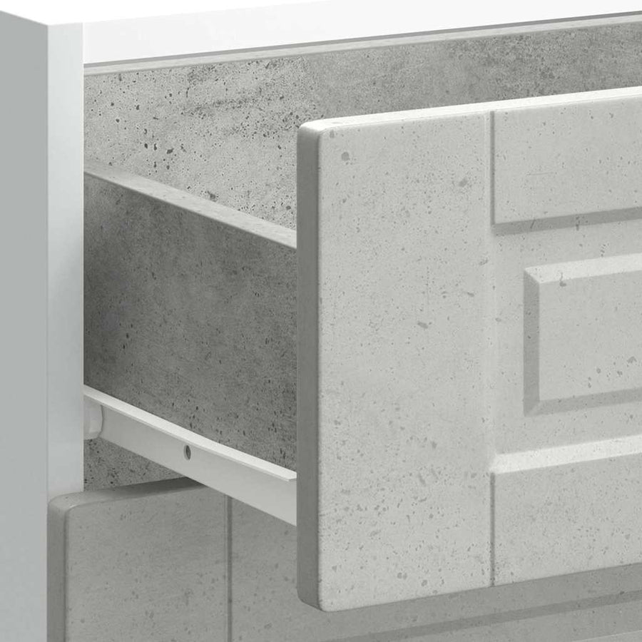 Keuken onderkast Porto bewerkt hout betongrijs