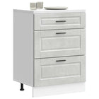 Keukenonderkast Porto 60x46x81.5 cm bewerkt hout betongrijs