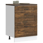 Onderkast Porto 60x46x81.5 cm bewerkt hout gerookt eiken