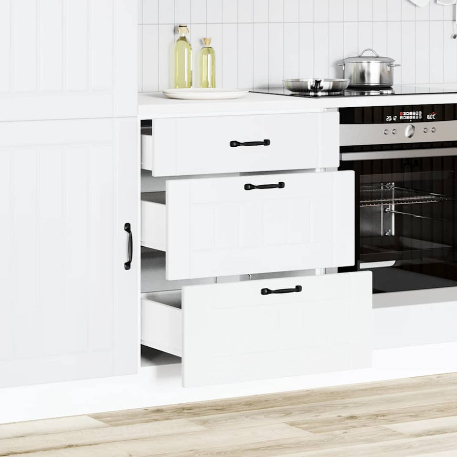 Keuken onderkast Lucca bewerkt hout wit