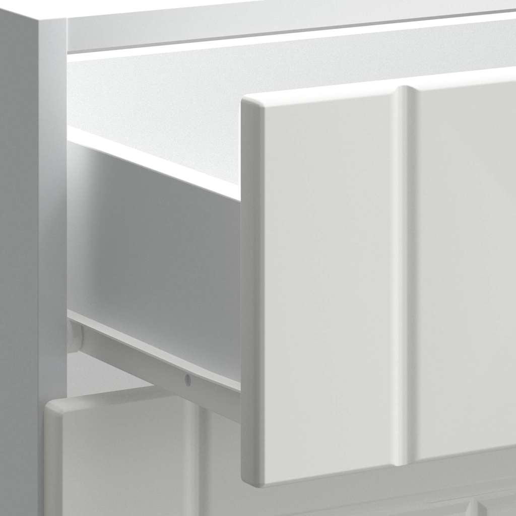 Keuken onderkast Lucca bewerkt hout wit