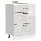 Base Cabinet "Lucca" High-Gloss White Engineered Wood