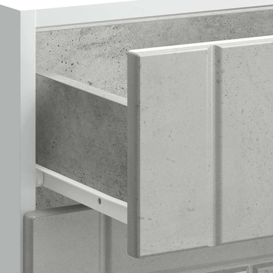 Keuken onderkast Lucca bewerkt hout betongrijs