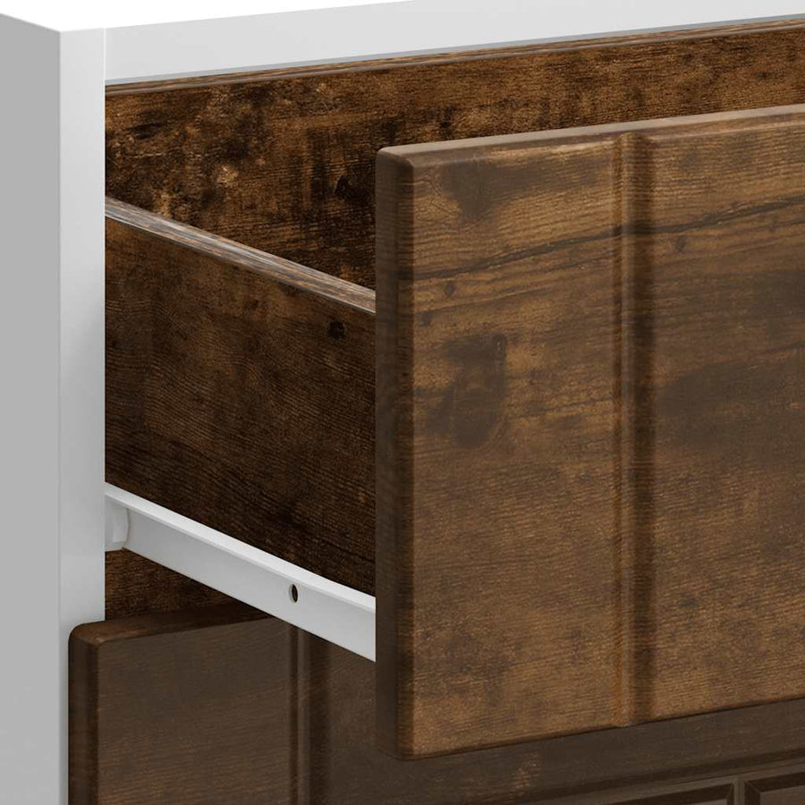 Keuken onderkast Lucca bewerkt hout gerookt eikenkleurig