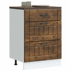 Lucca Base Cabinet with Treated Smoked Oak Wood