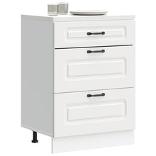 Keuken onderkast Kalmar bewerkt hout wit
