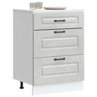 Base cabinet Kalmar treated wood concrete grey