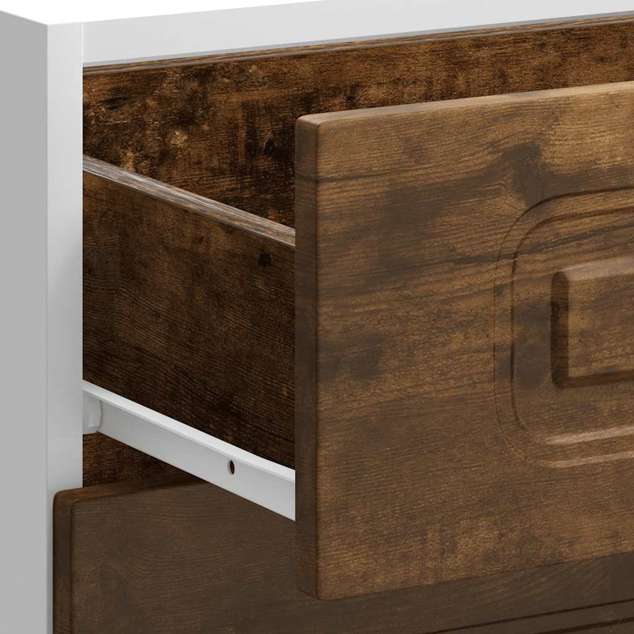 Keuken onderkast Kalmar bewerkt hout gerookt eikenkleurig