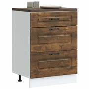 Keukenonderkast Kalmar 60x46x81.5 cm bewerkt hout gerookt eiken