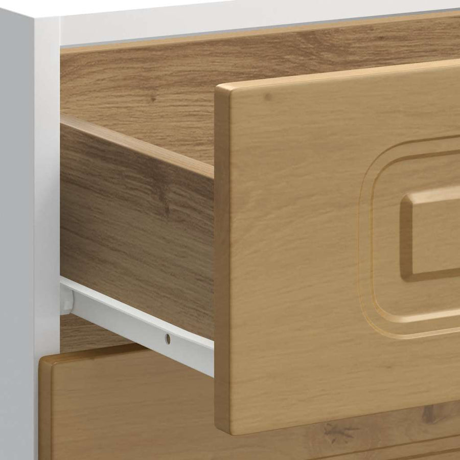 Keuken onderkast Kalmar bewerkt hout artisanaal eikenkleur