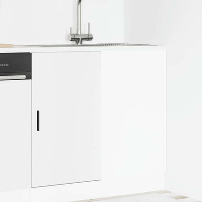 Spoelbakonderkast bewerkt hout wit