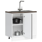 Lyon processed wood black base cabinet