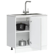 Base cabinet Lyon processed wood concrete grey