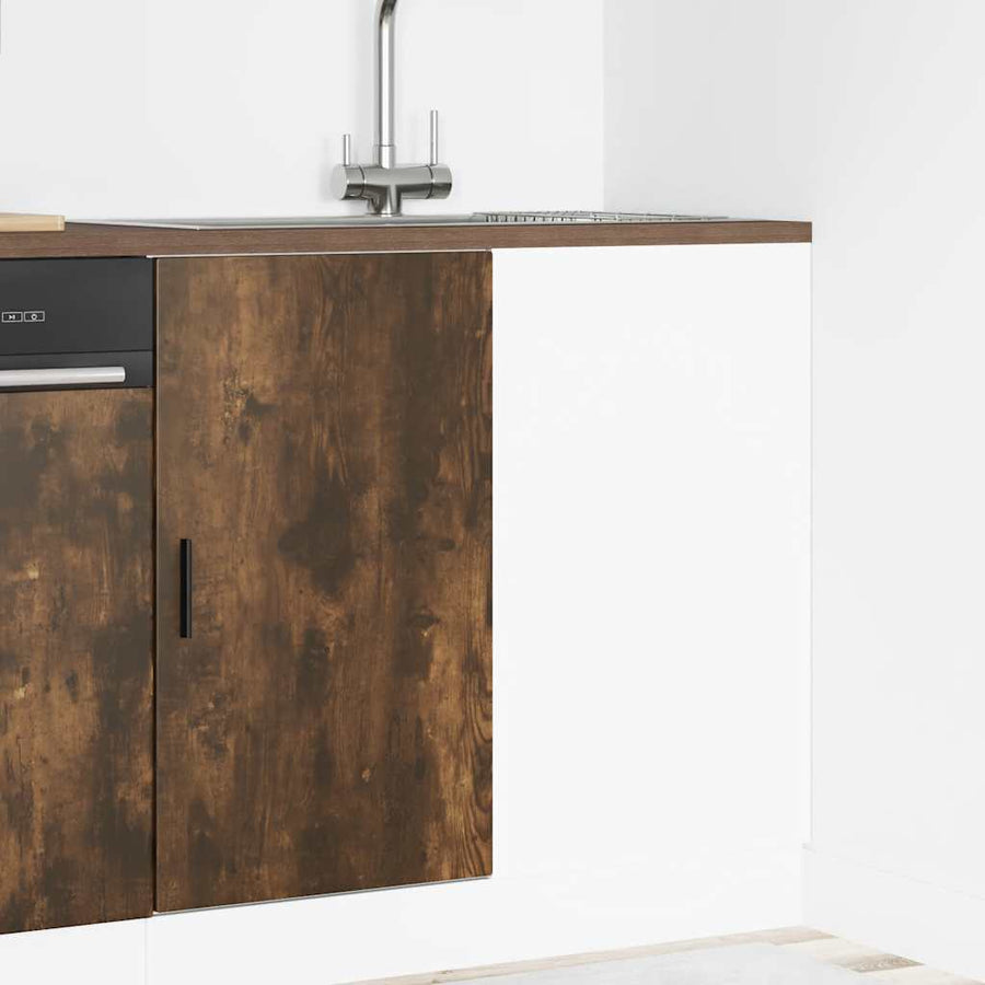 Spoelbakonderkast bewerkt hout gerookt eikenkleurig